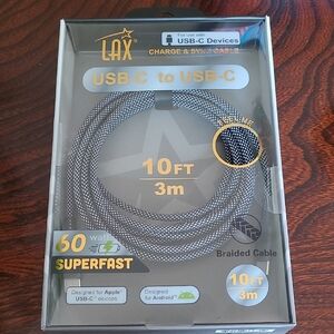 Braided Charging Cable 10FT Durable Design